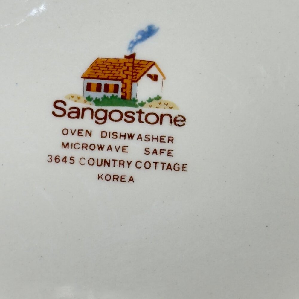 Sangostone Country Cottage Dinner Plates 10.5" Dia. Set Of Four - Picture 8 of 10